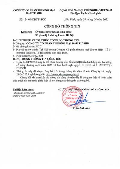 Nghị quyết + BB họp ĐHCĐTN năm 2025
