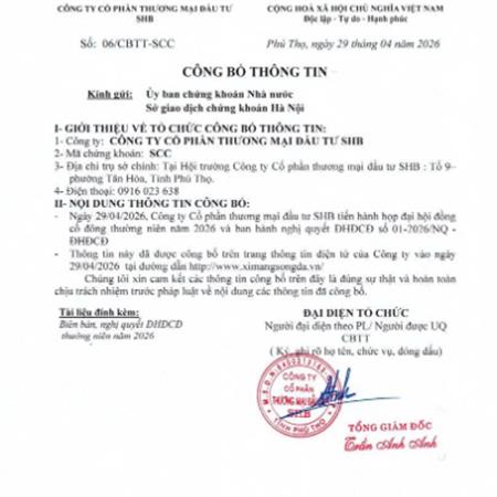 Nghị quyết + BB họp ĐHCĐTN năm 2026